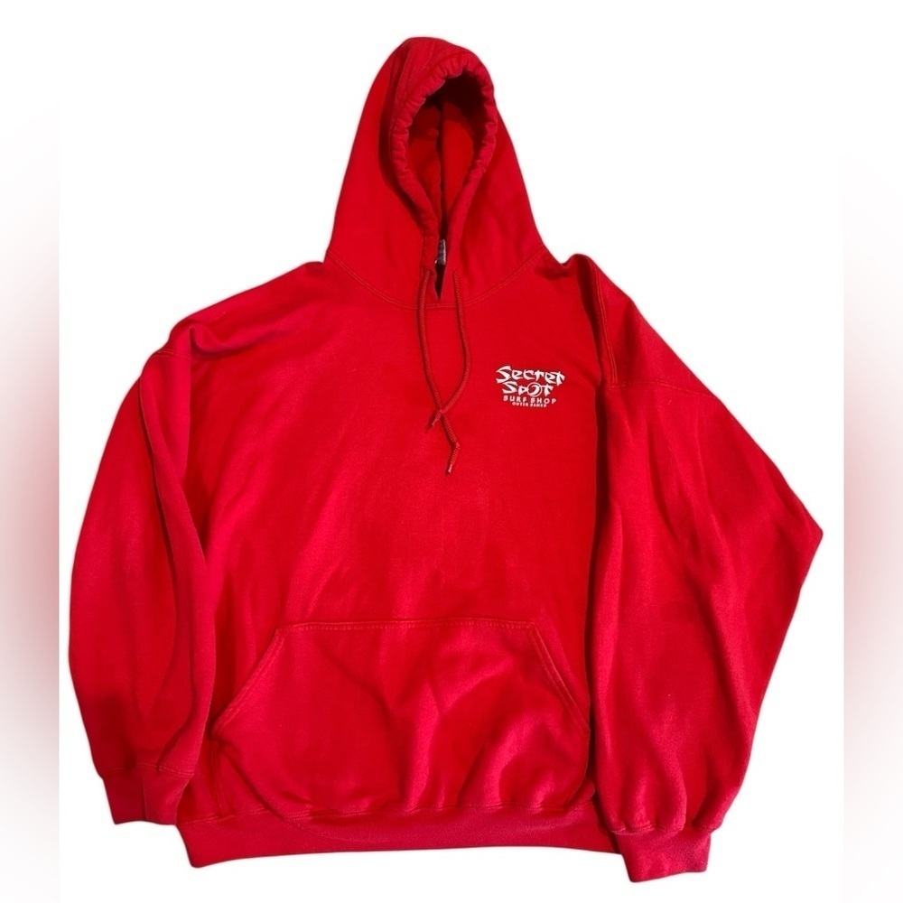 Secret Surf Shop Red Jimi Hendrix graphic hoodie sweatshirt environmental Sz XXL